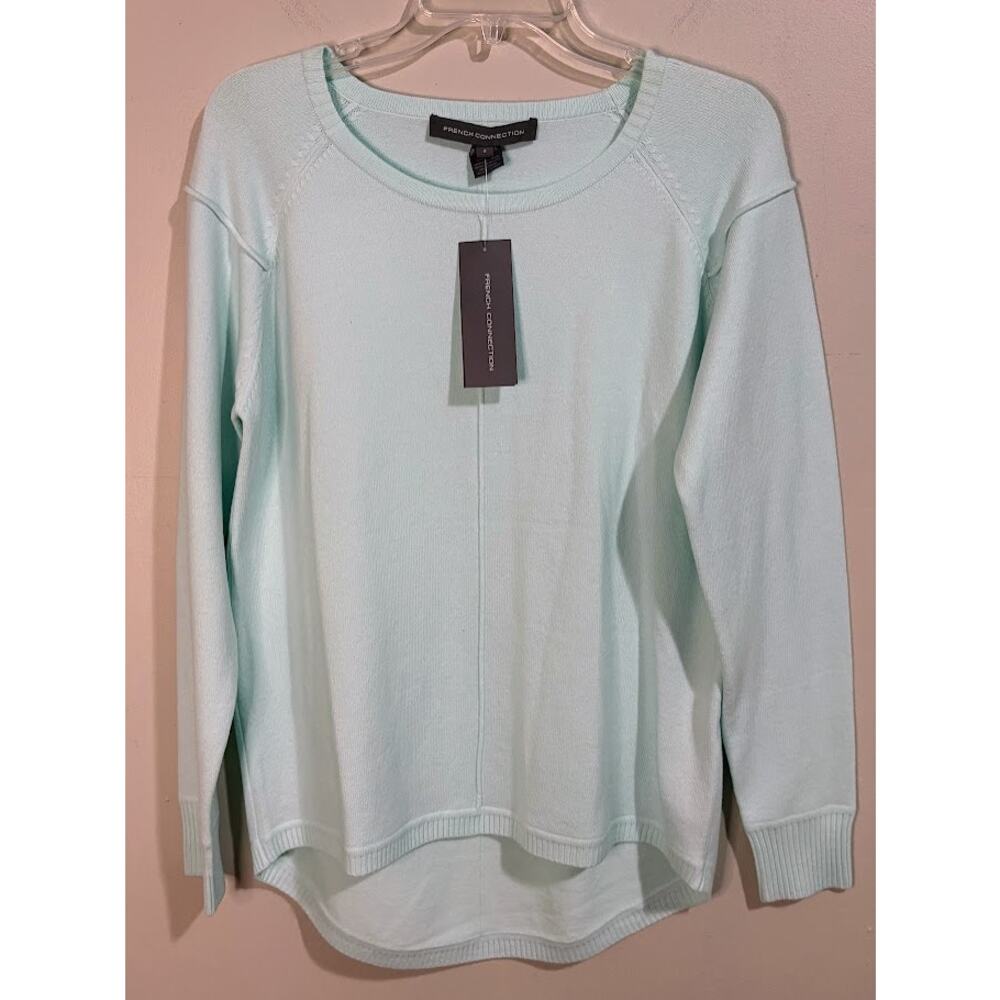 French Connection Mint Green Crew Neck Pull Over‎ Sweater Size Small NWT - Picture 3 of 7